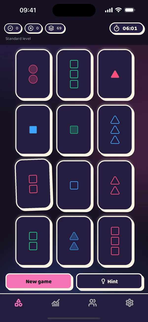 Pattern Rush board in the dark Sticker Pop theme